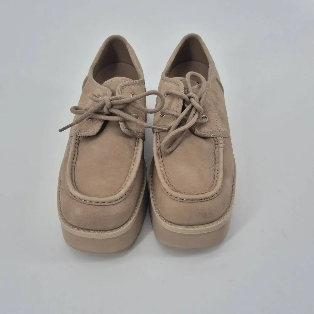 Ugg CityFunc Platform Shoes Suede Women's Lace-Up Size 8